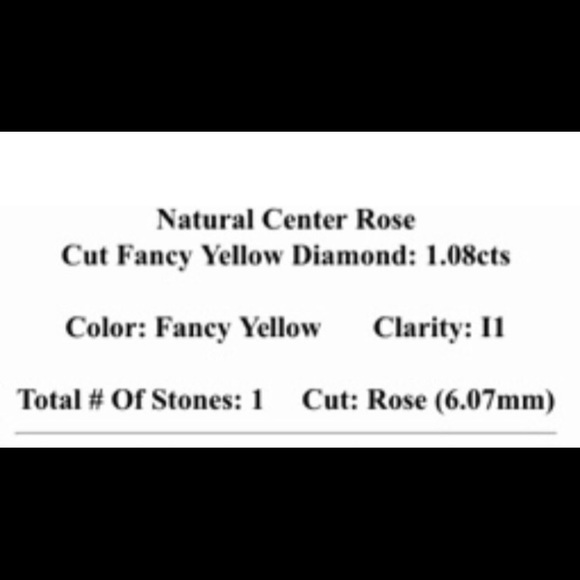 1.08 CTW 6.07MM FANCY YELLOW DIAMOND - Picture 7 of 13